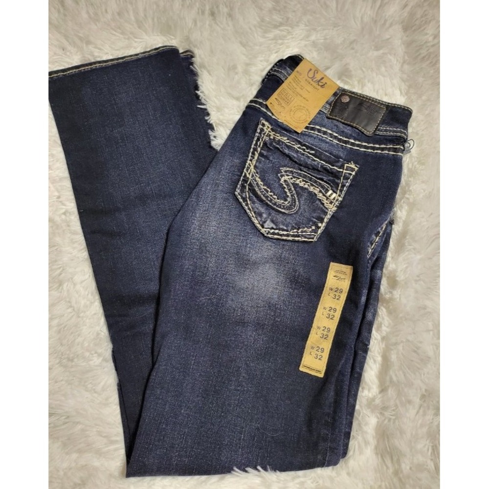 Silver Jeans Mid Rise Suki Fluid Straight 29 x 32 $89 NWT